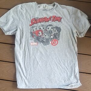Marvel Avengers Shawarma Time Tee - Gray and Red